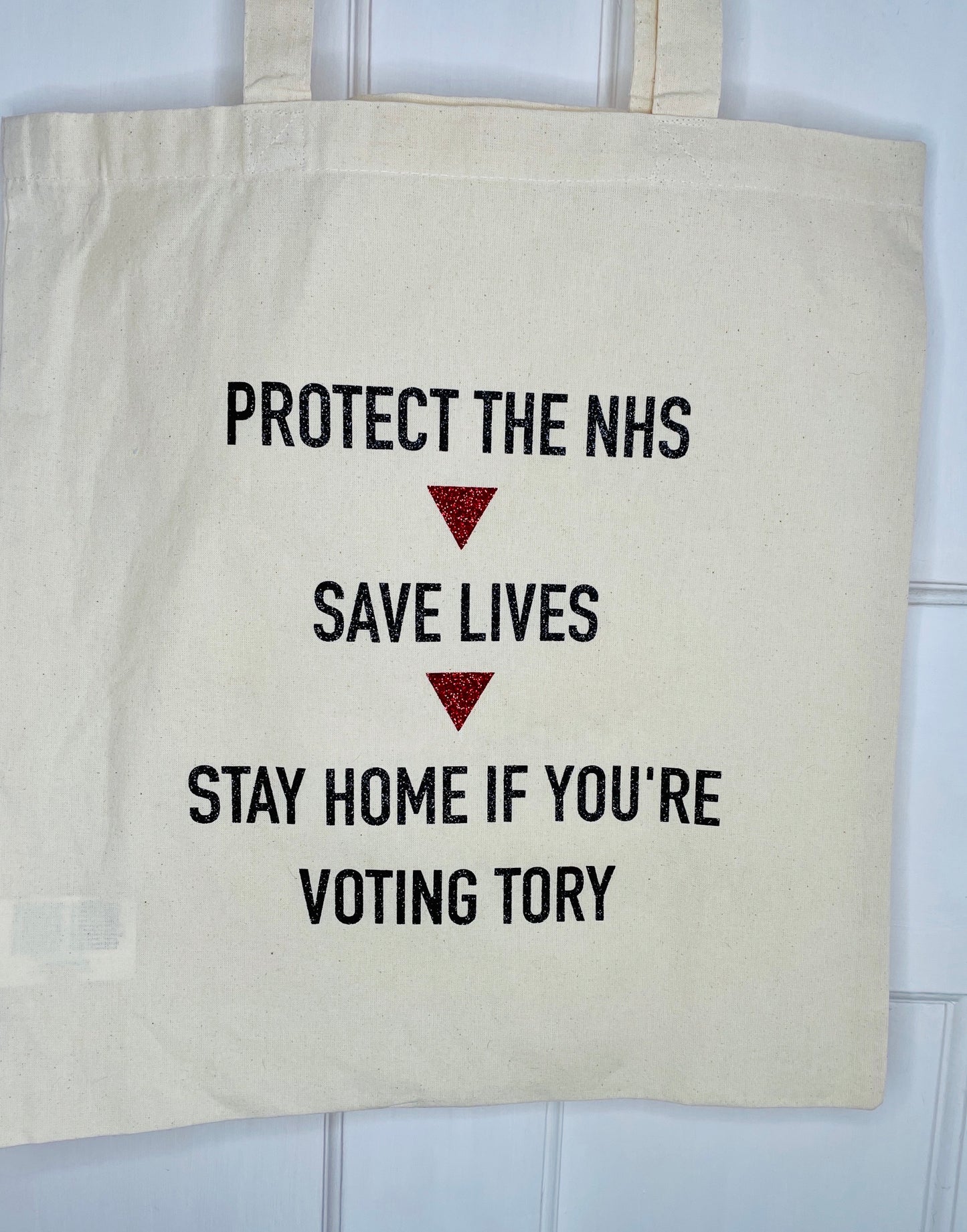 Anti-tory political tote bag