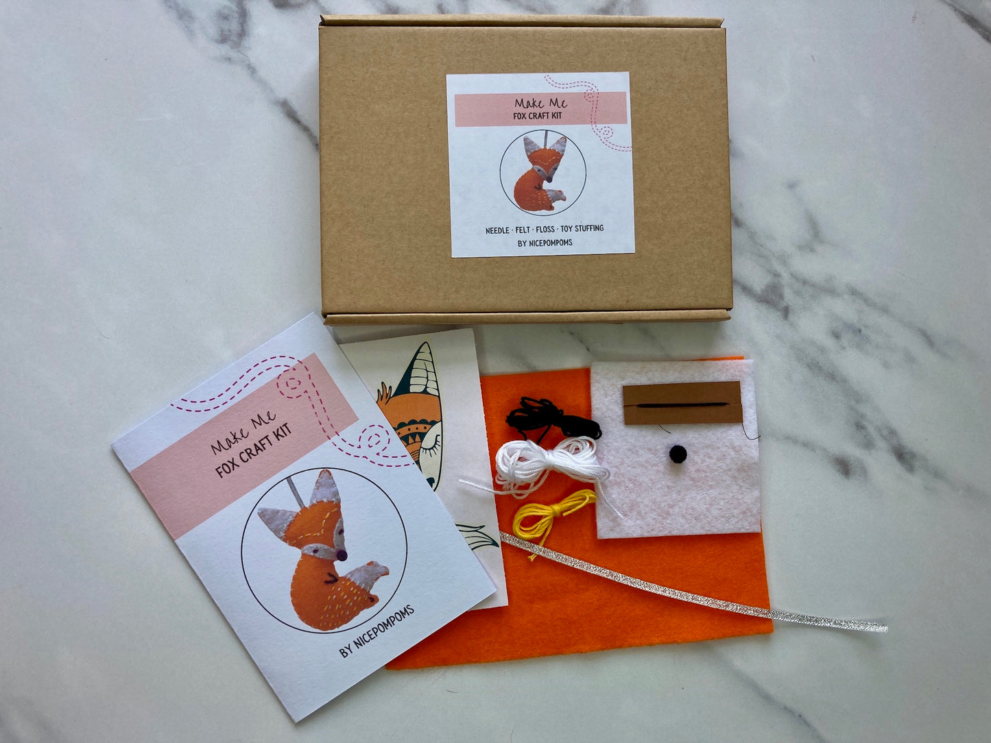 DIY Felt fox Kit, suitable for beginners