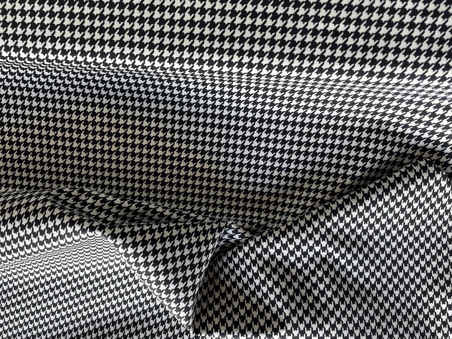 Black and white cotton, fabric, Houndstooth fabric, by AGF Studio