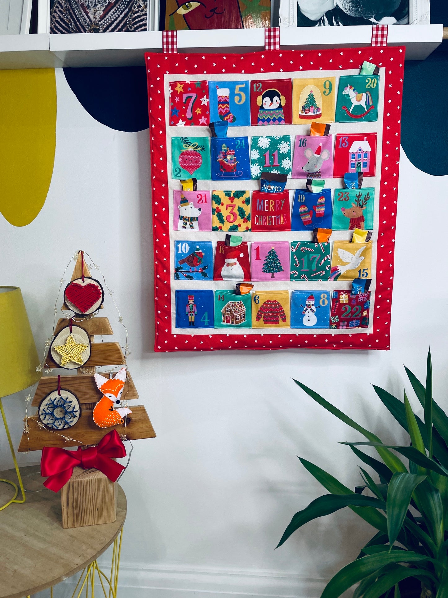 Reusable Christmas advent calendar, Jolly & Bright, Not Personalised