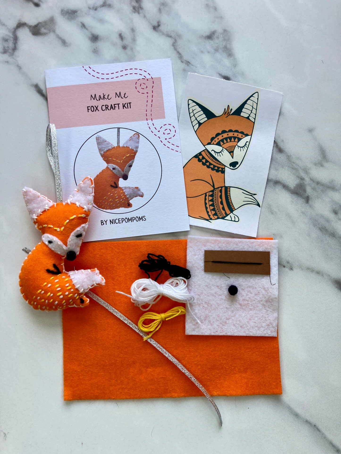 DIY Felt fox Kit, suitable for beginners
