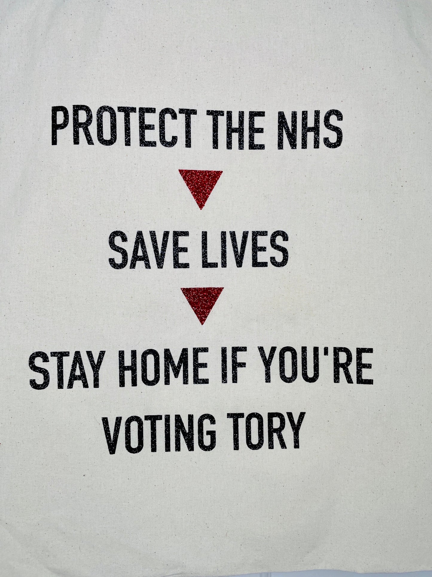 Anti-tory political tote bag