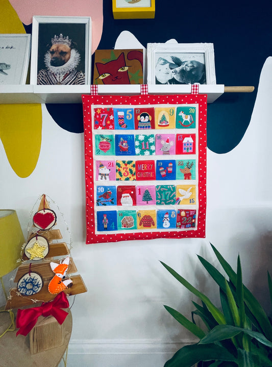 Reusable Christmas advent calendar, Jolly & Bright, Personalised