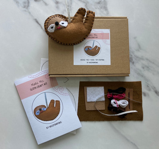 DIY Felt sloth Kit, suitable for beginners