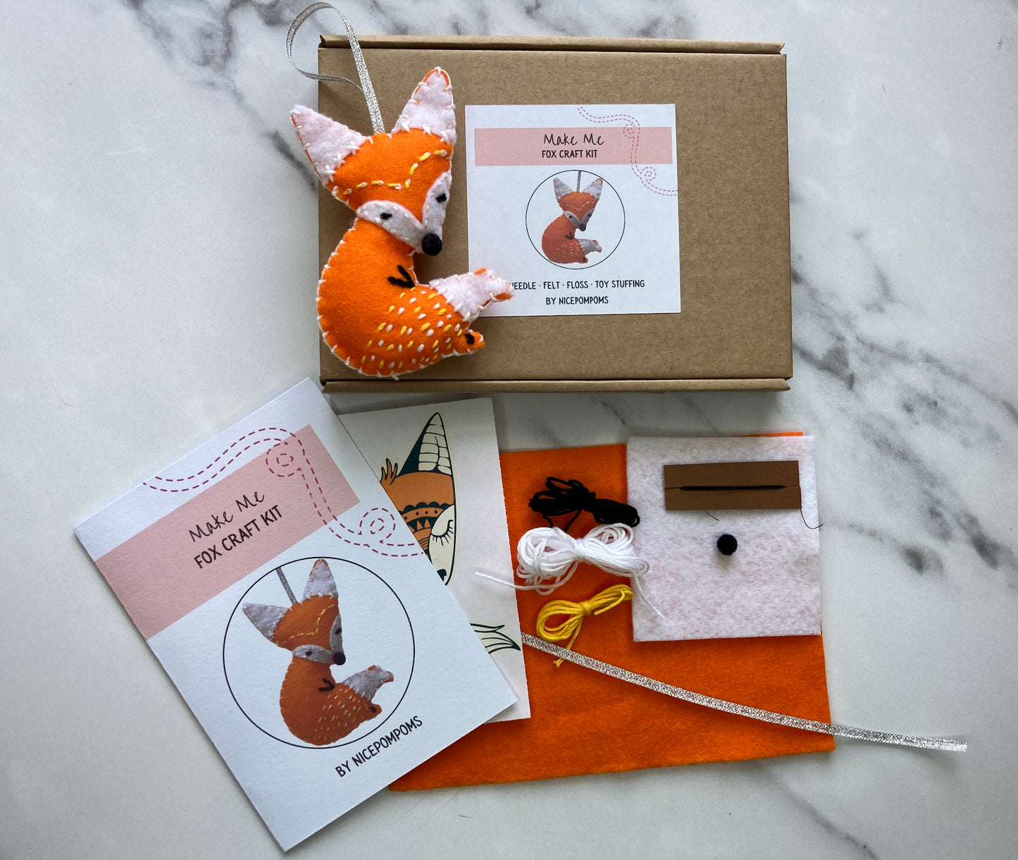 DIY Felt fox Kit, suitable for beginners