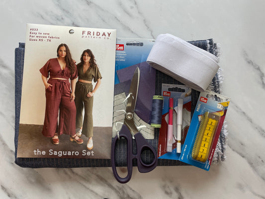 Sewing gift set, suitable for beginners with denim fabric