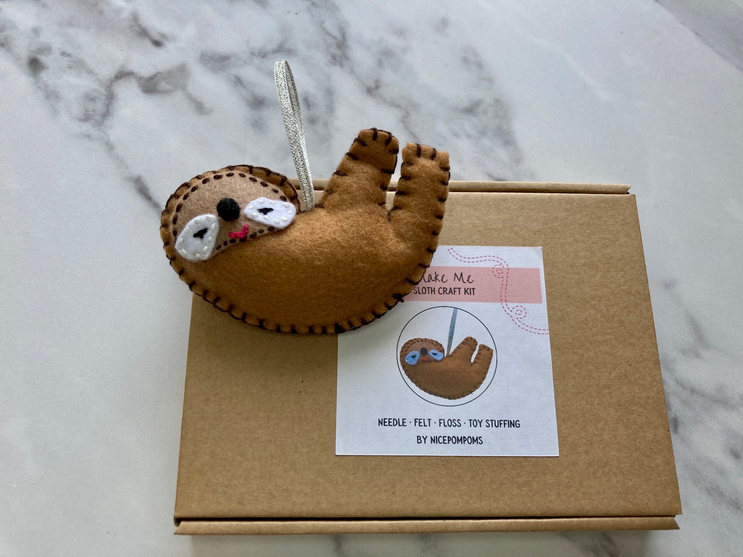 DIY Felt sloth Kit, suitable for beginners