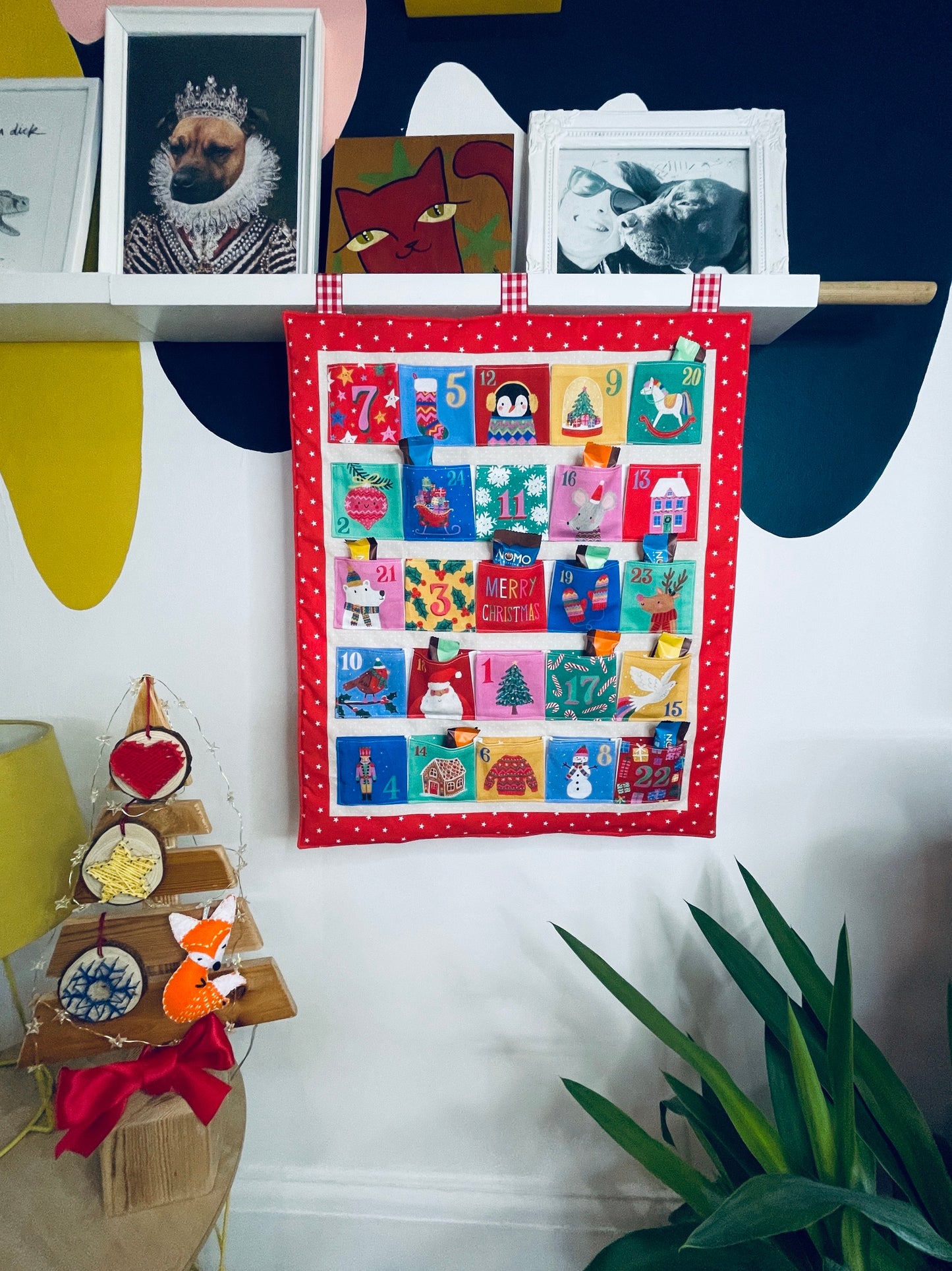 Reusable Christmas advent calendar, Jolly & Bright, Not Personalised