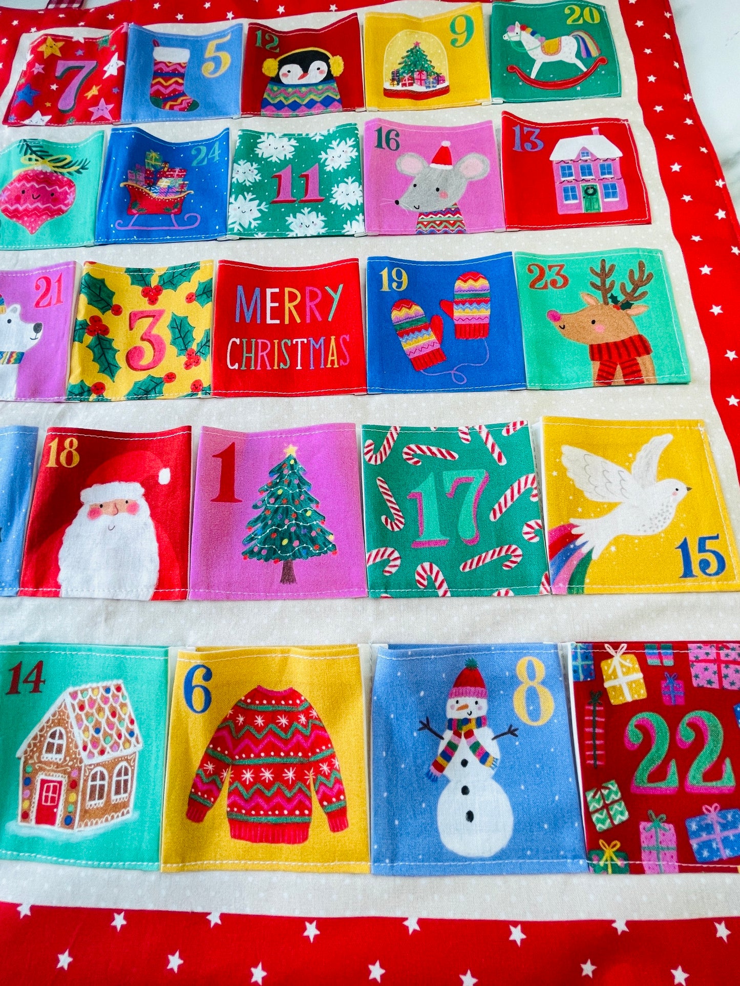 Reusable Christmas advent calendar, Jolly & Bright, Not Personalised