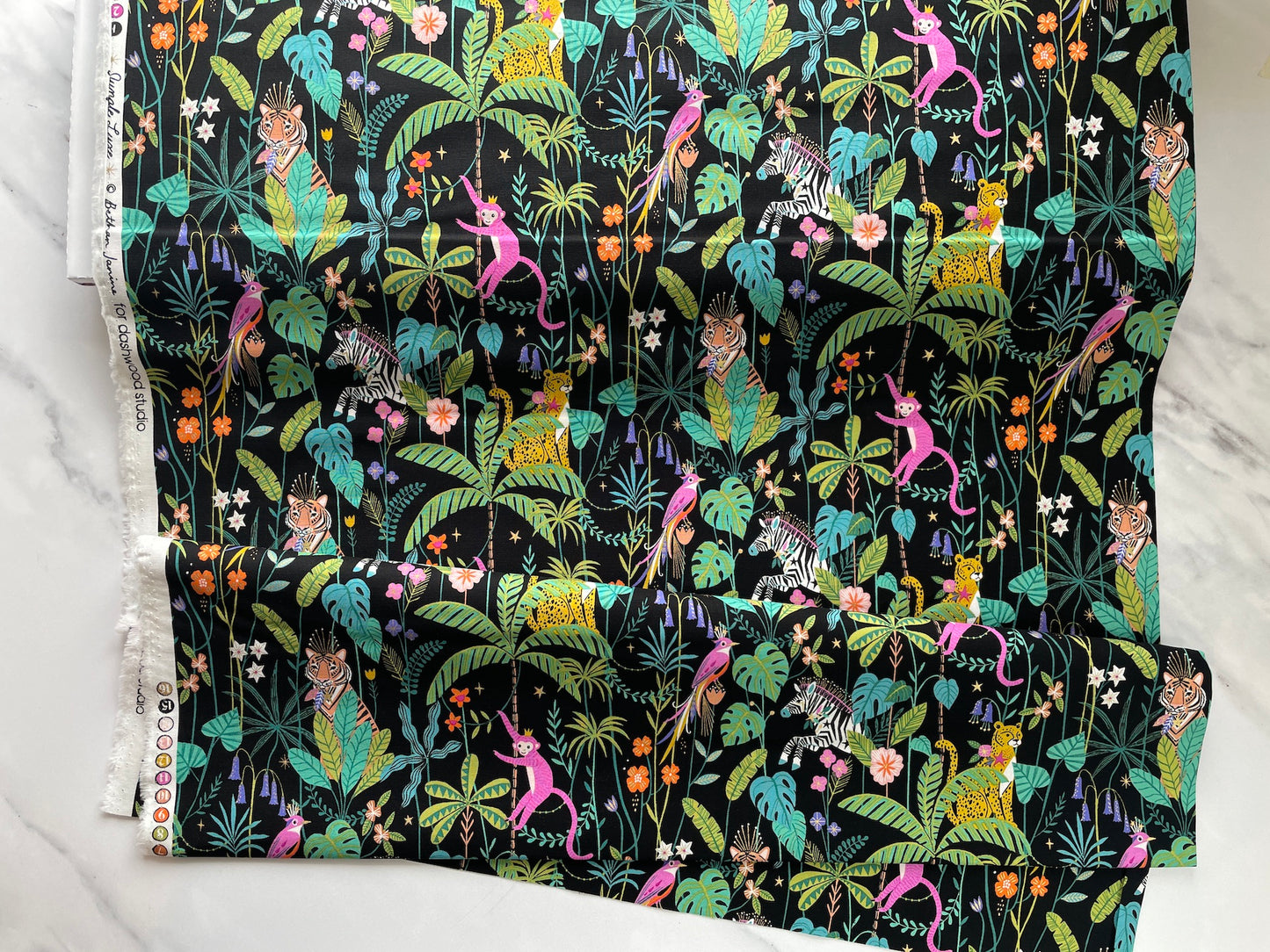 Jungle Luxe cotton fabric, by Dashwood Studio, OEKO-TEX certified