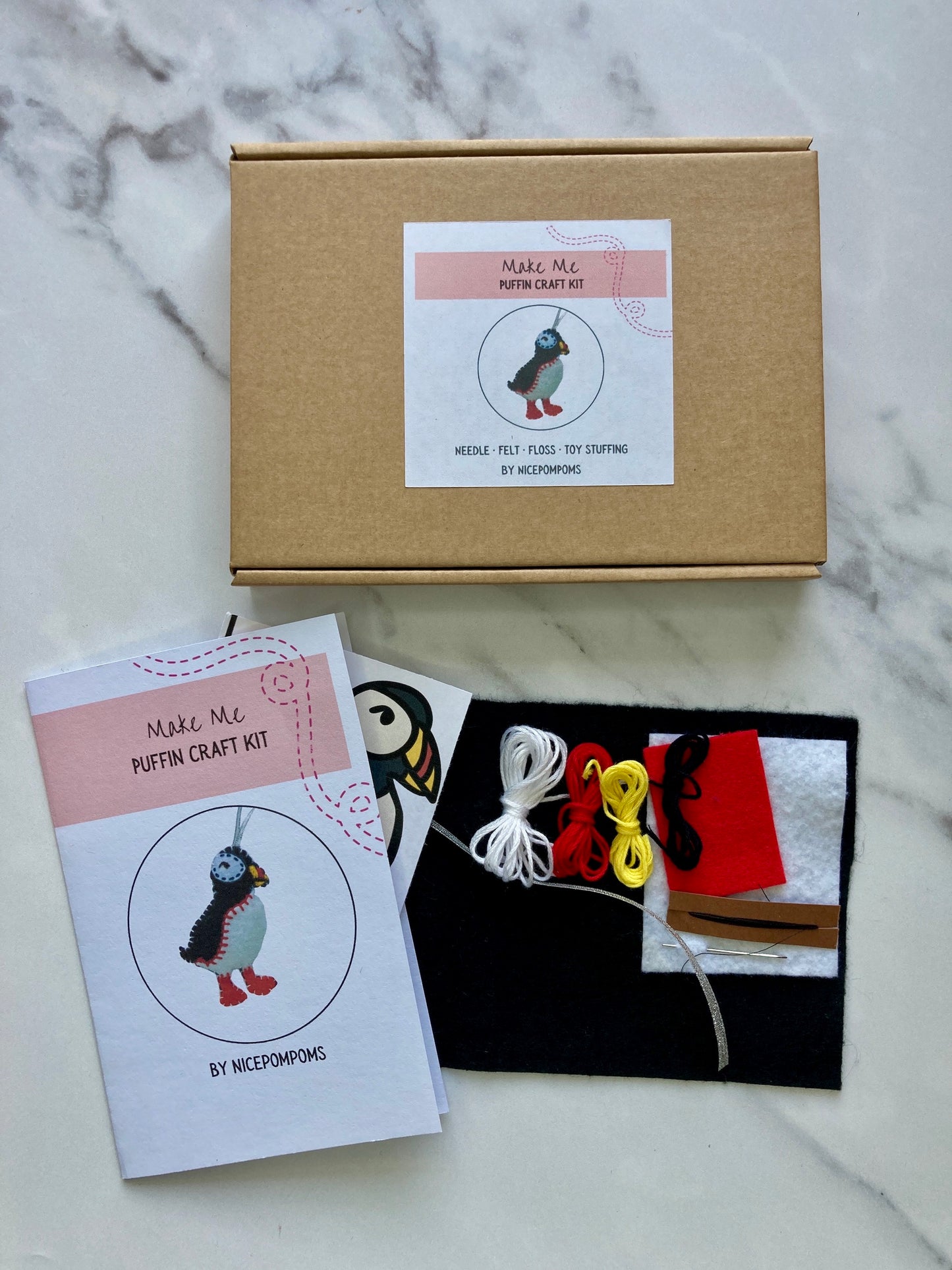 DIY Felt puffin Kit, suitable for beginners