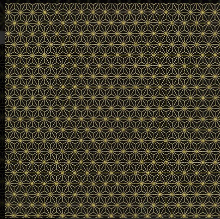 Geometric gold star cotton fabric