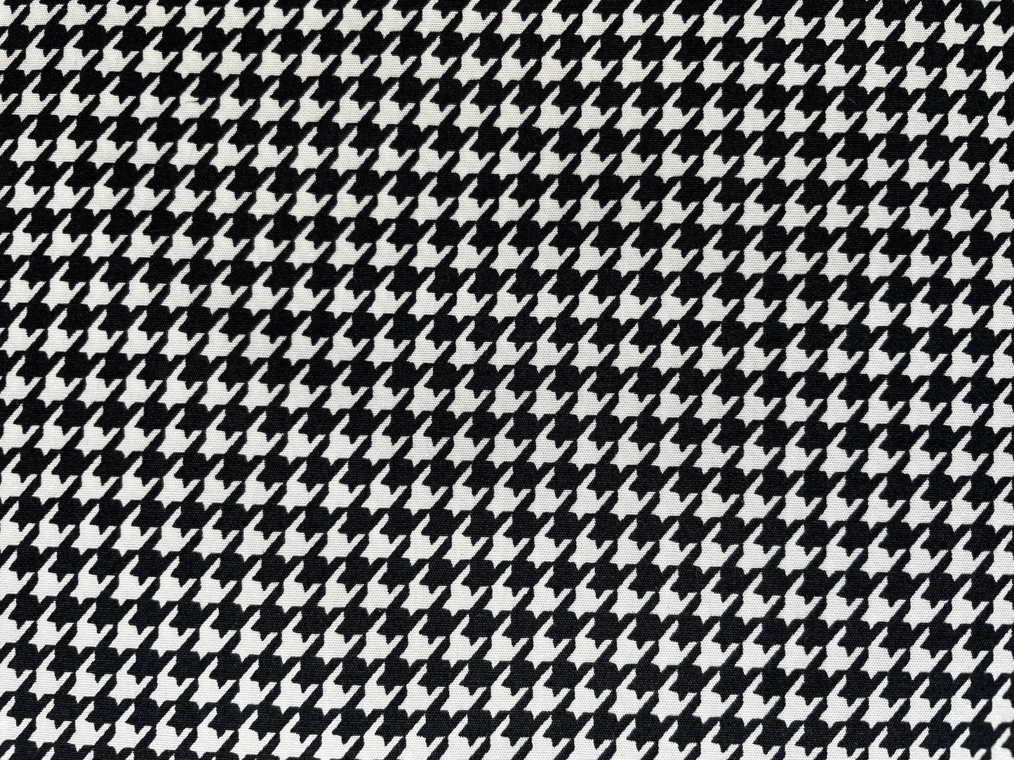 Black and white cotton, fabric, Houndstooth fabric, by AGF Studio